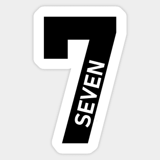 Number 7 Sticker